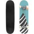 modern minimalist print with black and white striped mountain hill Outdoor Skateboard Longboards 31 x8 Pro Complete Skate Board Cruiser