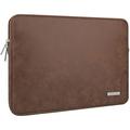 RAINYEAR 13 Inch Laptop Sleeve PU Suede Leather Case Protective Cover Water Resistant Carrying Bag Compatible with 13.3 Notebook Computer Chromebook 13.3 MacBook Air Pro 13.5 Surface Laptop (Brown)