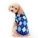 Alvage Dog Sweater Dog Knit Sweater Plaid Dog Christmas Sweater Pet Sweatshirt with Harness Hole Winter Warm Dog Apparel Coat for Small Medium Dogs