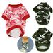 Walbest Dog Clothes Camo Shirts Pet Costume Clothes Comfortable Camouflage Puppy Tee Shirts Sweatshirt Breathable Dog Vest Pet Apparel for Small Medium Dogs Cats Army Green L