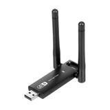 Tomshine Wireless-N 2.4G USB Adapter 300Mbps Transmitting Rate WiFi 4 USB Adapter with Dual Antennas Black