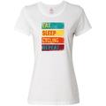 Inktastic Cycling Gifts Funny Eat Sleep Cycling Repeat Women s T-Shirt
