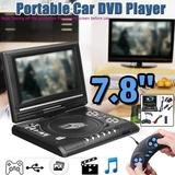 Yirtree 7.8 Inches DVD Player Rechargeable USB Port 180 Degree Rotation LCD Widescreen Portable EVD Video Player for Outdoor