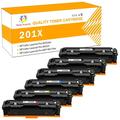 Toner H-Party Compatible Toner Cartridge for HP 201X CF400X Use with Color Laserjet Pro MFP M277dw M252dw M277c6 Printer (3*Black Cyan Yellow Magenta 6-Pack)