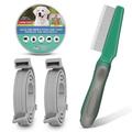 UrbanX Natural Ingredients Flea and Tick Prevention and Treatment Collar for German Shepherd Dog and Other Large Size Herding Dogs Dogs. Waterproof & Adjustable. (2 Pack with Comb)