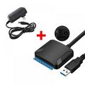SATA to USB 3.0 SATA III Hard Drive Adapter Cable for 3.5/2.5 Inch HDD/SSD with 12V/2A Power Adapter 17.7 Inch