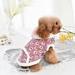 Dog Winter Warm Little Daisy Print Coat Winter Coral Fleece Teddy Warm Clothes Cute Padded Coat for Small Dogs Winter