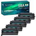 58A CF258A (No Chip) Compatible for HP 58A M404n Toner Replacement for HP 58A CF258A 58X CF258X High Yield M428fdw M404dn M404n Printer Ink (Black 5-Pack)