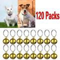 120 Packs Colorful Bells with Clasps for Cats Dogs Metal Bells Small Bells for Christmas DIY Festivals Pet Decorations Jewelry Collars for jewelry making DIY crafts wreaths