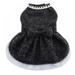 Clearance! Pet Dog Bow Skirt Red Christmas Sparkling Wedding Dress Doggy Costumes For Small Dog Clothes Spring Summer Apparel Skirt Black L