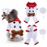 TINKER Dog Chef Costume Halloween Costume for Small Medium Dogs Pet Costume with Hat for Halloween Christmas Birthday Party Photo Shoot