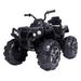 12V Kids Electric 4-Wheeler ATV Quad Ride On Car Toy with 3.7mph Max Speed Treaded Tires LED Headlights AUX Jack Radio