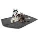 PetAmi Fluffy Waterproof Dog Blanket for Bed Large Dogs Soft Warm Pet Sherpa Throw Pee Proof Couch Cover Reversible Cat Blanket Sofa Crate Kennel Protector Washable Mat Queen (Grey 90x90)