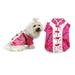 Pink Chinese Cutie Dog Costume Traditional Asian Dress Fabric Woven Buttons (Size 5)