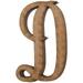 Wooden Cursive Letter D Natural 3-Inch 6-Piece