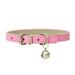 Popvcly Dog PU Collar for Small Large Dogs PU Leather Dog Collar Cat Puppy Pet Collar Pink S