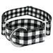 Country Brook PetzÂ® 1 1/2 inch Black & White Buffalo Plaid Martingale Dog Collar Large