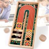 Fast Sling Puck Game Wood Competitive Table and Ball Pinball Table Game Scoring Design Puzzle Game for Children