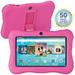 Contixo 7 Kids Tablet 32GB 50+ Disney Storybooks Protective Case w/ Kickstand (2023 Model) - Pink
