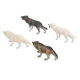 Garosa Wolf Action Figure Wolf Model 4pcs Wolf Toy Figurines Hand Made High Simulation Animal Action Figures Playsets For Collection Shool Education