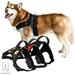 Gustave No Pull Dog Harness for Large Dog Adjustable Pet Vest Harness with belt buckle for Outdoor Walking (Blakc XL)