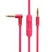 3.5mm Replacement Audio Cable Cord Wire For Beats By Dr Dre PRO DETOX Headphones Pink