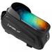 Bike Bag Waterproof Front Frame Top Tube Mount Bicycle Handlebar Pannier Cycling Phone Mount Bag Touch Screen Holder Storage Pouch Case Cycling Pack
