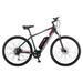 Schwinn 700c Armature Unisex Electric Bike Black and Red Ebike Small Frame for Adults