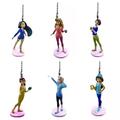 Vanellope Princess Mulan Elsa Aurora Snow White Belle Jasmine 6pc Fan Pull Chain