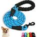 5 FT Strong Dog Leash Rope Leash with Comfortable Padded Handle and Highly Reflective Threads Durable Dog Leashes for Puppies and Small Dogs-Blue(0-18 lbs)