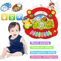 EIMELI Baby Musical Toys Electronic Kids Musical Instruments Keyboard Piano Set Learning Light Up Toy for Toddlers Infant Early Educational Development Music Toys for Babies Red
