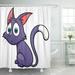 KSADK Purr of Cat Cartoon Tail Animal Cheerful Clip Clip Clipart Collar Shower Curtain Bath Curtain 60x72 inch