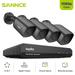 SANNCE 8CH 1080p Full HD 5-in-1 Security Camera System 4pcs 1080p Security Cameras for 24/7 Security Surveillance with NO Hard Drive