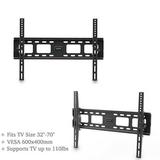 Tilting TV Wall Mount Bracket for 32-70 Inch Flat Screen TVs/ Curved TVs Low Profile TV Wall Mount TV Bracket VESA 400x600mm Weight up to 110 LBS