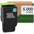 Remanufactured Print.Save.Repeat. Lexmark 78C1XC0 Cyan Extra High Yield Toner Cartridge for CS421 CS521 CS622 CX421 CX522 CX622 CX625 [5 000 Pages]