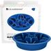 Leashboss | Slow Feed Dog Bowl for Raised Pet Feeders | Maze Food Bowl Compatible with Elevated Diners | Large to Extra Large Breeds | 2 Cups 7.5-8 Inch Feeder Holes | Blue