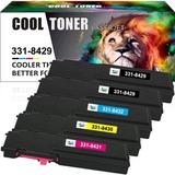 Cool Toner Compatible Toner for Dell 331-8429 331-8430 331-8431 331-8432 for Dell Color Laser C3760dn C3760n C3760dnf C3765dnf Replacement Laser Printers Toner Ink 2BK+C+M+Y 5-Pack