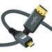 Twozoh 4K Micro HDMI to HDMI Cable 15FT High-Speed Full HDMI to Micro HDMI Braided Cord Support 3D 4K/60Hz 1080p