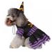 Dog Wizard Costume - Purple Halloween Costumes for Dogs Dog Clothes Elk Bell Wizard Cosplay Costume Cosplay Coat Hat for Small and Medium Dogs