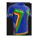 Central African Republic Full Zipper Bike Short Sleeve Cycling Jersey for Women - Size M