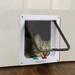 Cat Door 4 Way Locking Cat Flap Door for Interior Exterior Doors Weatherproof Pet Doors for Cats & Doggie Suitable for Window & Wall