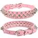 1/2/3/6/10/20 Pcs Soft Faux Leather Spiked Dog Collar with Rivets and Studs Puppy Collars Adjustable for Small Medium Large Dogs