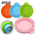 Pet Can Lids Dog Cat Food Can Lids Silicone Can Lids Universal Size Fit All Standard Size Can Lids 4 Packs