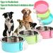 Walbest Pet Dog Bowl Hanging Kennel Water Bowl Removable & Stainless Steel Pet Cage Food Water Bowl for Puppy Medium Dogs Cats Birds Ferret Rabbits