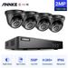 ANNKE H.265+ 8CH Home Security Camera System with Human/Vehicle Detection 5-in-1 AI DVR Recorder and 4 x 1080P CCTV Indoor & Outdoor Turret Cameras 100 ft Night Vision Email Alert No Hard Drive