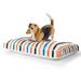 Laddha Home Designs 36 Blue and Orange Striped Rectangular Pillow Dog Bed