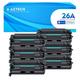26A CF226A Black Toner Cartidge High Yield 6-Pack Compatible for HP LaserJet Pro M402dn M402n M402dw MFP M426fdw M426fdn M426dw 26X CF226X CF226AD1 Printer Ink