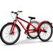 Lilypelle Adult Mountain Tricycle 27.5 Tire MTB Three Wheel Cruiser Trike Bike with Large Shopping Basket for Men Women