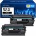 CF258X Toner Cartridge 58X Black | With-chip 2-Pack Compatible for HP CF258A 58A CF258X 58X LaserJet Pro M404n M404dn LaserJet Pro MFP M428fdw M404 M428 M430 M406 Printer Ink