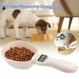 1/2Pieces Pet Portable Food Scale Dog Cat Feeding Bowl Measuring Spoon Pet Spoon With Digital Display Measuring Tool